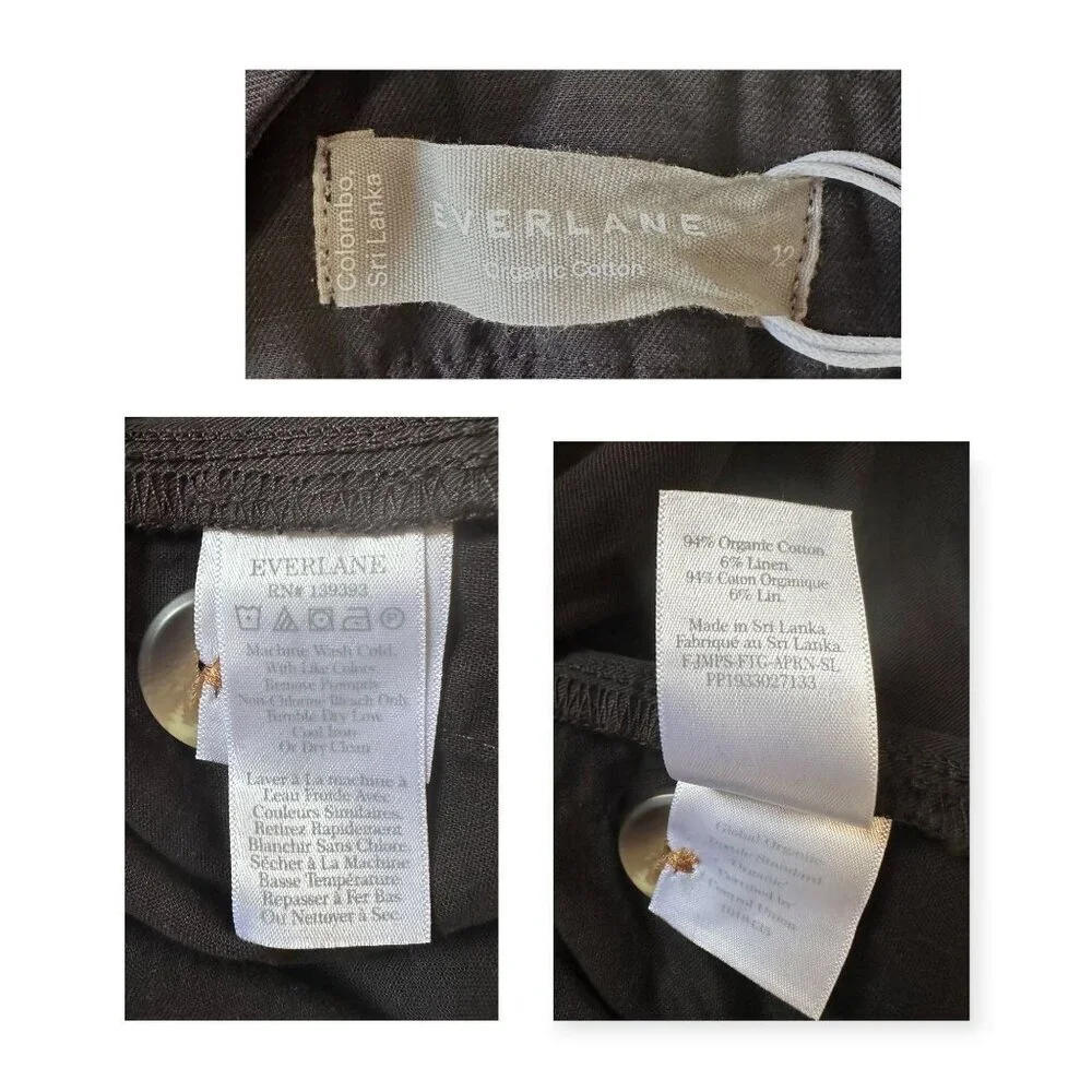 New with tag, Everlane The Fatigue Apron Jumpsuit, Black, Size 12